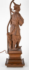 French Chinoiserie Style Terracotta Musician Mounted as Lamp