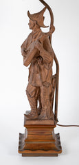 French Chinoiserie Style Terracotta Musician Mounted as Lamp