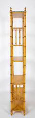 Pair Mid Century Painted Faux Bamboo Etageres by John Widdicomb