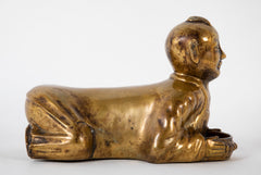 Chinese Brass Opium Pillow in the Form of a Boy