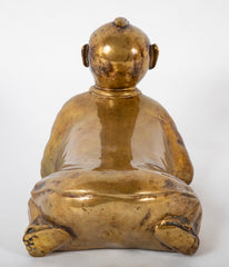 Chinese Brass Opium Pillow in the Form of a Boy