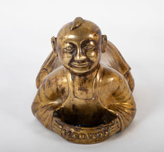 Chinese Brass Opium Pillow in the Form of a Boy