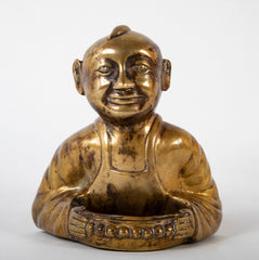 Chinese Brass Opium Pillow in the Form of a Boy