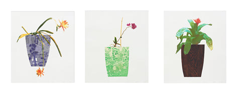 Jonas Wood, "Three Landscape Pots" 2019