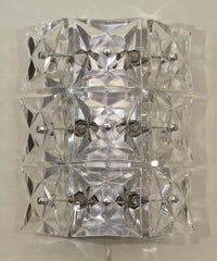 Massive Square Crystal Sconces by Kinkeldey