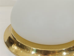Opal Glass & Brass Flush Mount by RZB Leuchten