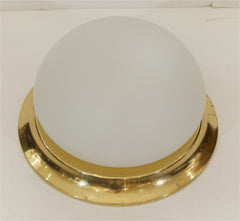 Opal Glass & Brass Flush Mount by RZB Leuchten