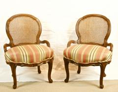 Pair of Caned Slipper Chairs