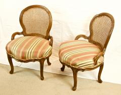Pair of Caned Slipper Chairs