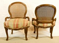 Pair of Caned Slipper Chairs