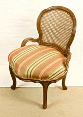 Pair of Caned Slipper Chairs