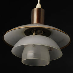 A PH 2-2 Frosted Glass hanging light by Poul Henningsen