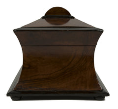 Regency Yew Wood and Ebonized Wood Tea Caddy