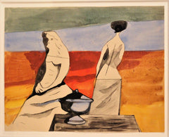 "Two Women and a Tureen” by Mathieu Rosianu (French, 1897-1969)  Circa 1940