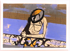 "Woman on a Balcony” by Mathieu Rosianu  (French, 1897-1969)  Circa 1940