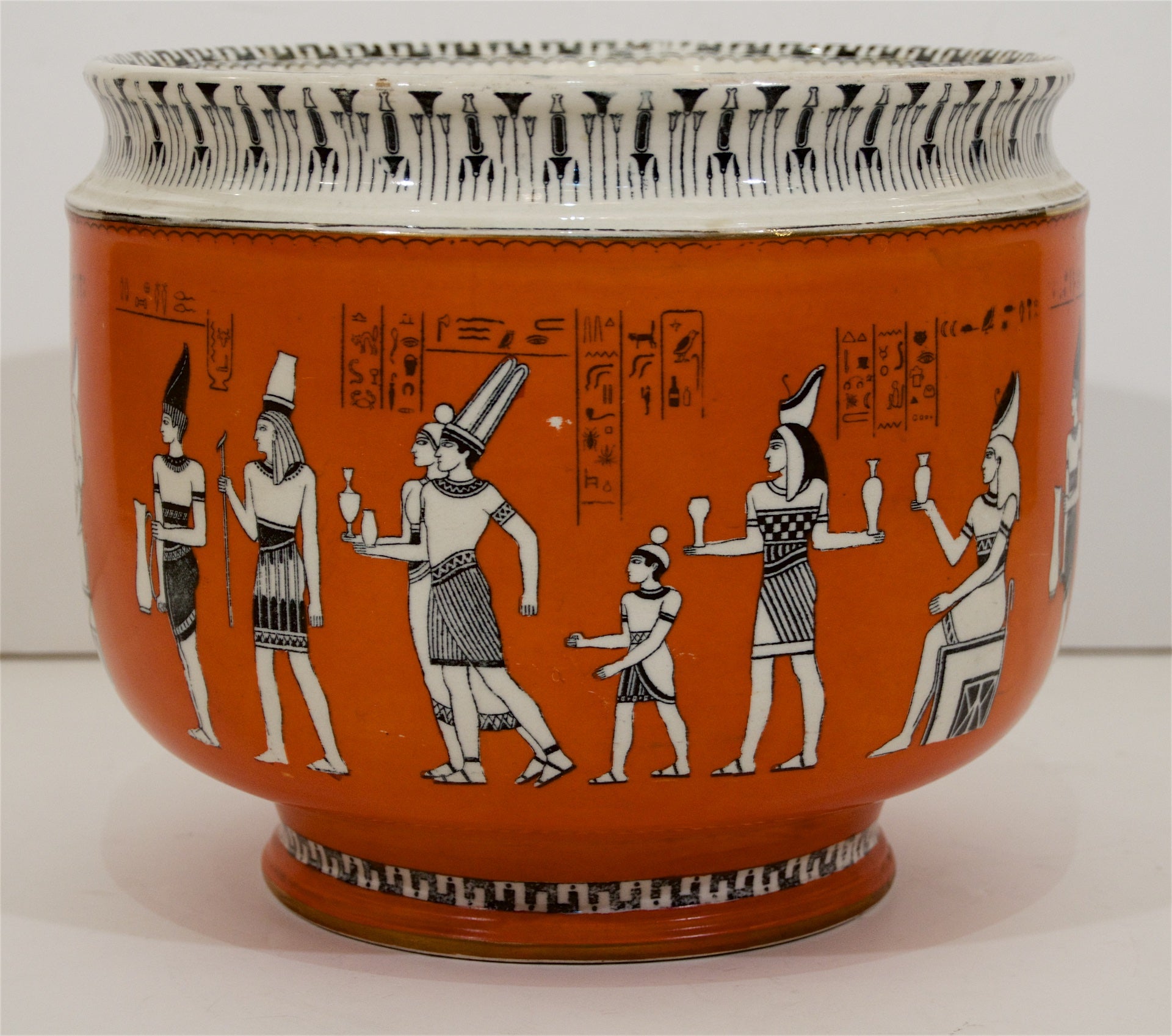 Egyptian Revival Porcelain Jardinière by Royal Doulton