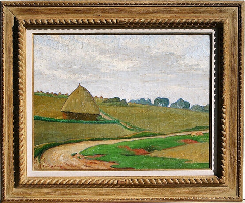 SCHUTZENBERGER, Ren̩-Paul (French, 1860-1916) Paysage la Meule (Landscape with a Haystack). Circa 1890