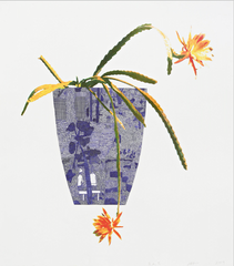 Jonas Wood, "Three Landscape Pots" 2019