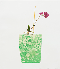 Jonas Wood, "Three Landscape Pots" 2019