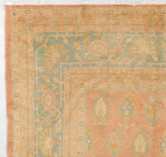 Oushak Carpet in Sage and Peach Wool