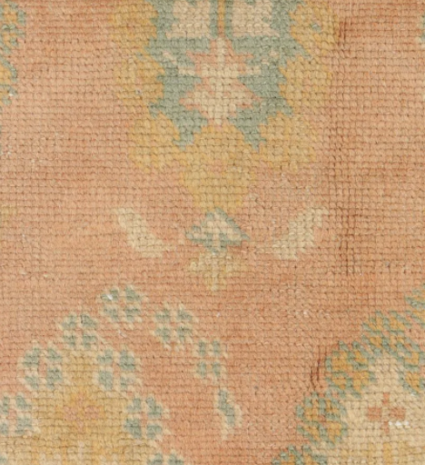 Oushak Carpet in Sage and Peach Wool