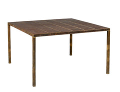 A Palmwood and Bronze Table by Louis Cane