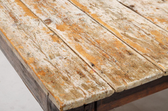 Large American Rustic Pine Farm Table