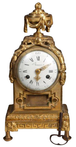 Late 18th Century French Gilt Mantle Clock