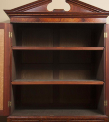 19th Century Yew Wood & Mahogany Linen Press