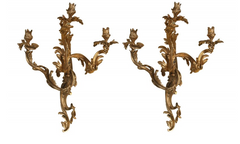 Bronze Louis XV Style Sconces