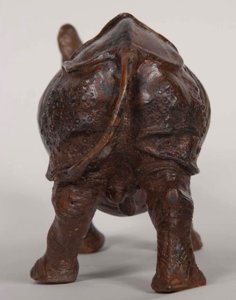 Chinese Bronze of a Rhinoceros