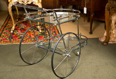 Mid-Century Italian Chrome Bar Cart