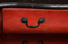 Continental Painted Bombe-Form Chest of Drawers