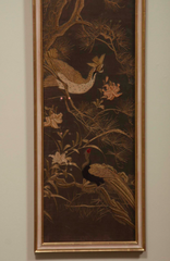 Four Framed Late 18th Century Japanese Embroidered Silk Panels