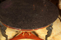 French Marble Top Gueridon Table