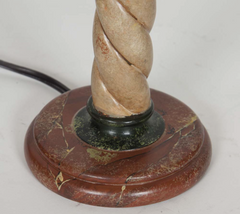 Early 20th Century Faux Marble Table Lamp