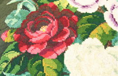 Handmade Pillow With Antique Needlepoint