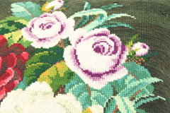Handmade Pillow With Antique Needlepoint