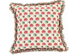 Handmade Pillow With Antique Needlepoint