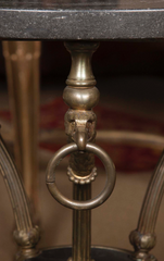 Iron Gueridon Table with Gilt Bronze