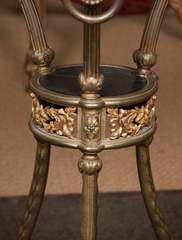 Iron Gueridon Table with Gilt Bronze