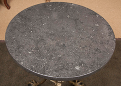 Iron Gueridon Table with Gilt Bronze