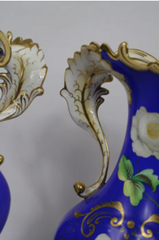 Blue Continental Vases - Pair