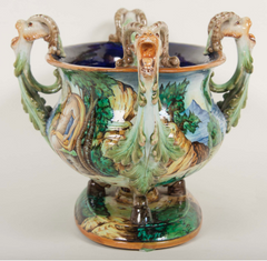 Italian Polychrome Majolica Vessel