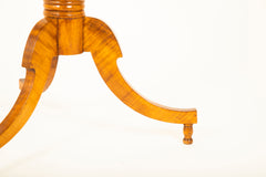 An American Stylized Quatrefoil Tiger Maple Table