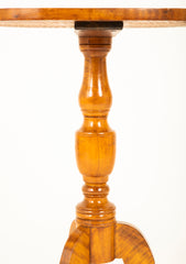 An American Stylized Quatrefoil Tiger Maple Table