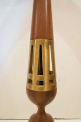 Pair of Tony Paul for Westwood Brass and Walnut Table Lamps