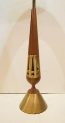 Pair of Tony Paul for Westwood Brass and Walnut Table Lamps