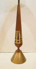 Brass and Walnut Table Lamps by Tony Paul for Westwood Lamps