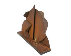 "Profile Canto" Bronze & Steel Sculpture by  Ernest Trova
